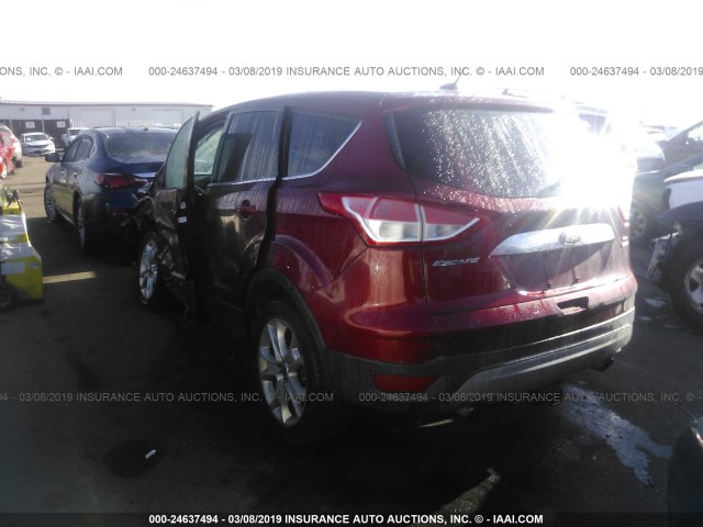 1FMCU9H94DUD58026 - 2013 FORD ESCAPE SEL RED photo 3