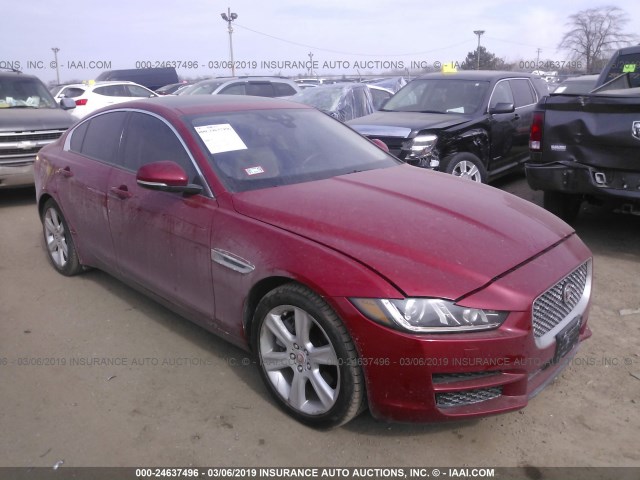 SAJAD4BG0HA971503 - 2017 JAGUAR XE PREMIUM MAROON photo 1