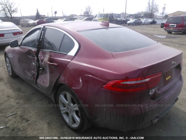 SAJAD4BG0HA971503 - 2017 JAGUAR XE PREMIUM MAROON photo 3