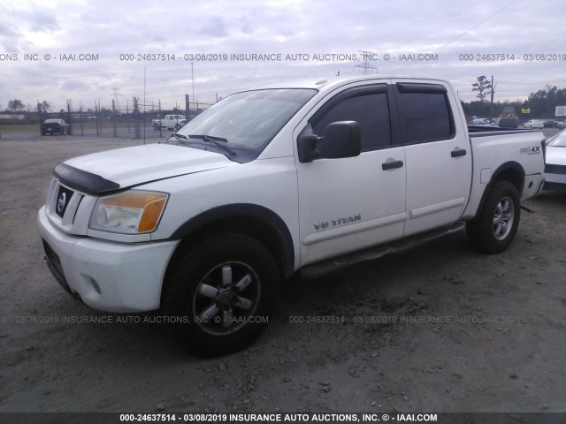 1N6BA0EC9AN311601 - 2010 NISSAN TITAN XE/SE/LE/PRO-4X WHITE photo 2