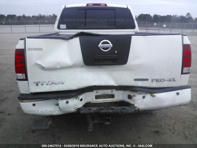 1N6BA0EC9AN311601 - 2010 NISSAN TITAN XE/SE/LE/PRO-4X WHITE photo 6