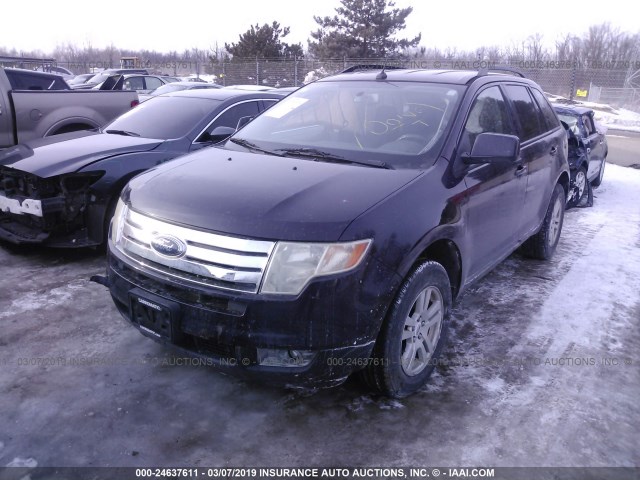 2FMDK38C07BB08862 - 2007 FORD EDGE SEL BLUE photo 2