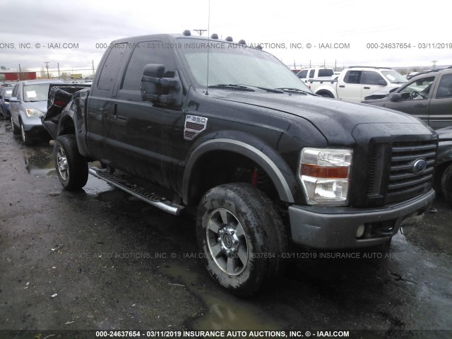 1FTWX31R68EA78673 - 2008 FORD F350 SRW SUPER DUTY BLACK photo 1