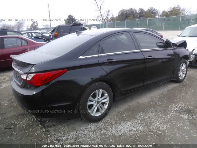 5NPEB4AC1DH543740 - 2013 HYUNDAI SONATA GLS BLACK photo 4