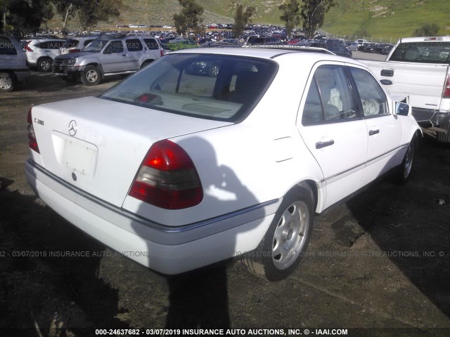 WDBHA28E1SF123025 - 1995 MERCEDES-BENZ C 280 WHITE photo 4