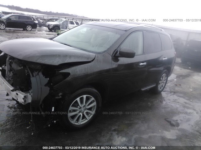 5N1AR2MM1GC611078 - 2016 NISSAN PATHFINDER S/SV/SL/PLATINUM TURQUOISE photo 2