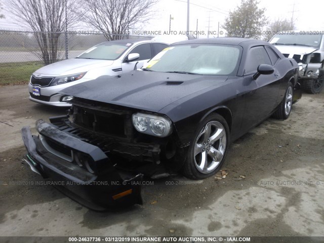 2C3CDYAG6DH612673 - 2013 DODGE CHALLENGER SXT BLACK photo 2