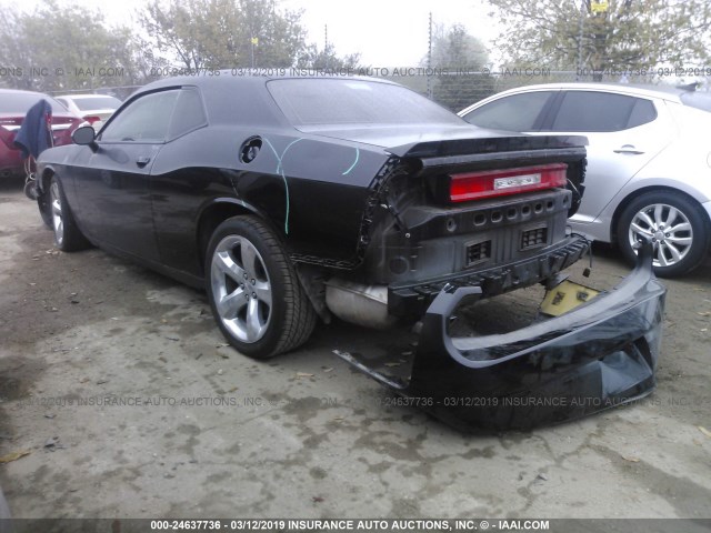 2C3CDYAG6DH612673 - 2013 DODGE CHALLENGER SXT BLACK photo 3