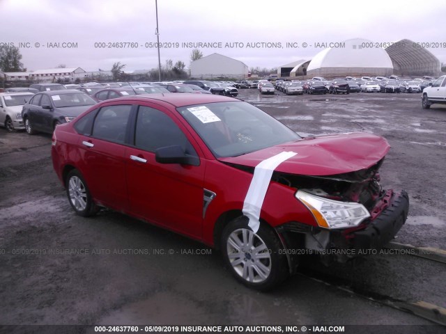 1FAHP35N48W163026 - 2008 FORD FOCUS SE/SEL/SES RED photo 1