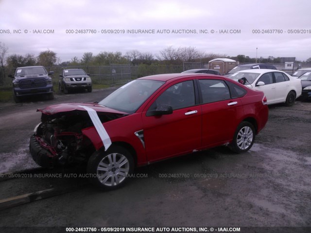 1FAHP35N48W163026 - 2008 FORD FOCUS SE/SEL/SES RED photo 2