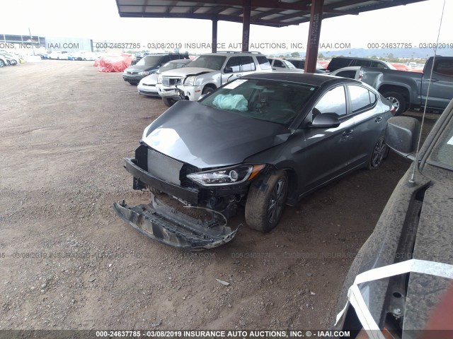 KMHD84LF7JU449750 - 2018 HYUNDAI ELANTRA SEL/VALUE/LIMITED GRAY photo 2