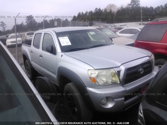 5TEJU62N18Z520482 - 2008 TOYOTA TACOMA DOUBLE CAB PRERUNNER SILVER photo 1