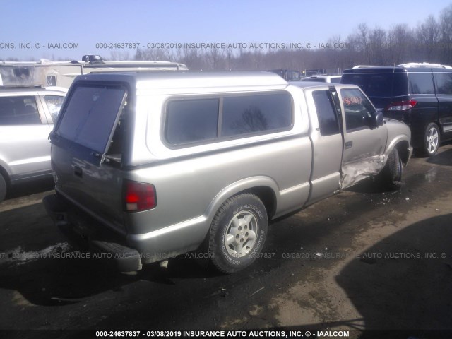 1GCDT19W018177009 - 2001 CHEVROLET S TRUCK S10 GRAY photo 4