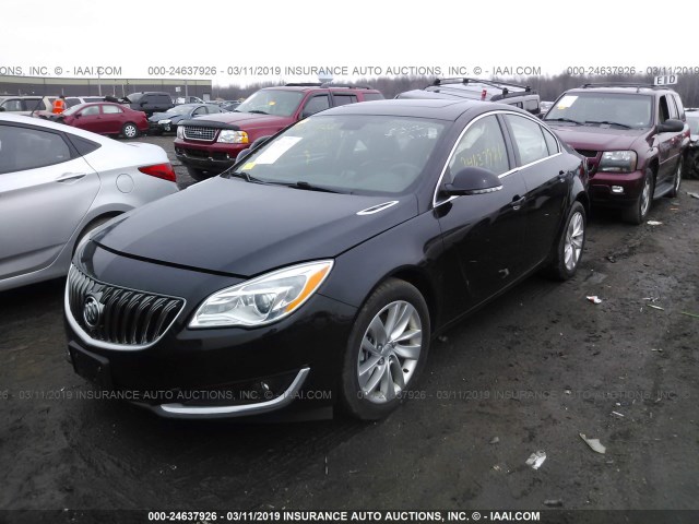 2G4GK5EX8G9103822 - 2016 BUICK REGAL BLACK photo 2