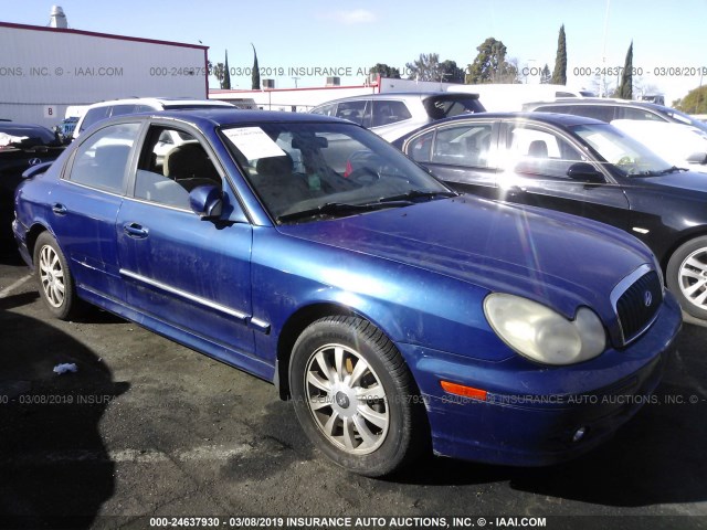 KMHWF35H54A957907 - 2004 HYUNDAI SONATA GLS/LX BLUE photo 1