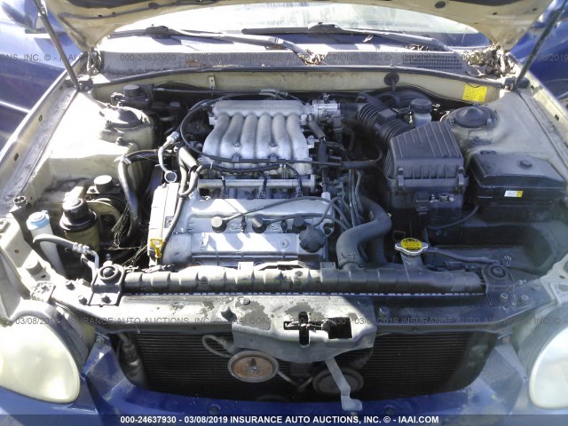 KMHWF35H54A957907 - 2004 HYUNDAI SONATA GLS/LX BLUE photo 10