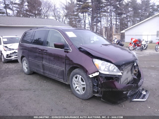 5FNRL38767B060989 - 2007 HONDA ODYSSEY EXL BURGUNDY photo 1