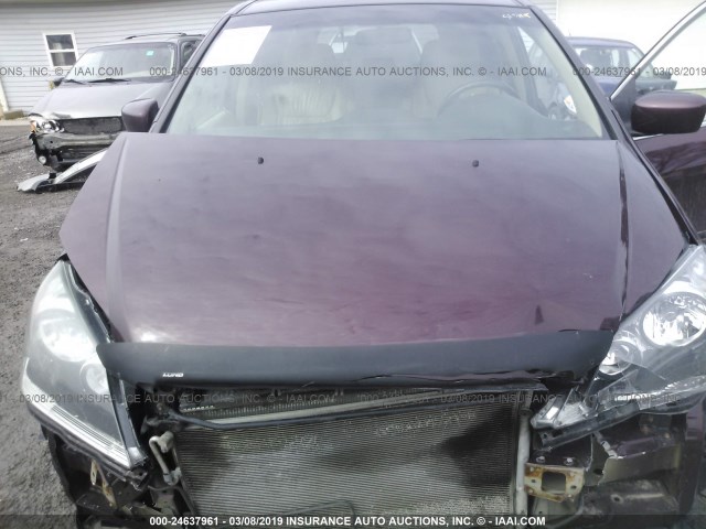 5FNRL38767B060989 - 2007 HONDA ODYSSEY EXL BURGUNDY photo 10