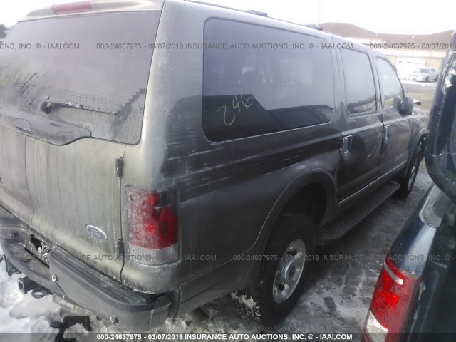 1FMNU43S95ED42678 - 2005 FORD EXCURSION LIMITED GRAY photo 4