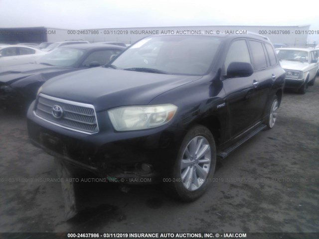 JTEEW44A492027973 - 2009 TOYOTA HIGHLANDER HYBRID LIMITED BLACK photo 2