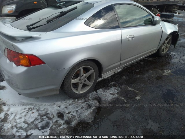 JH4DC53022C007405 - 2002 ACURA RSX TYPE-S SILVER photo 4