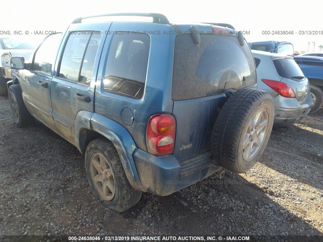 1J4GK58K44W244694 - 2004 JEEP LIBERTY LIMITED BLUE photo 3