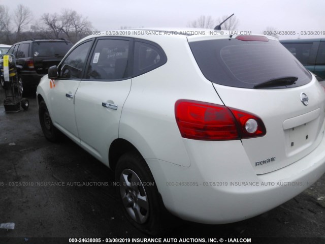 JN8AS5MV3AW602234 - 2010 NISSAN ROGUE S/SL/KROM WHITE photo 3