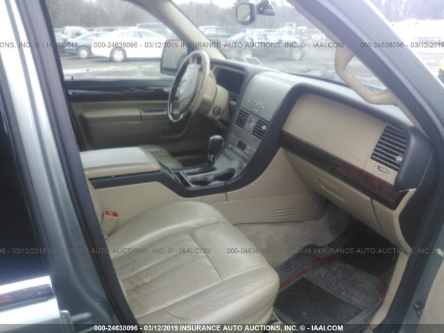 5LMEU88H65ZJ32260 - 2005 LINCOLN AVIATOR 绿色 照片 5