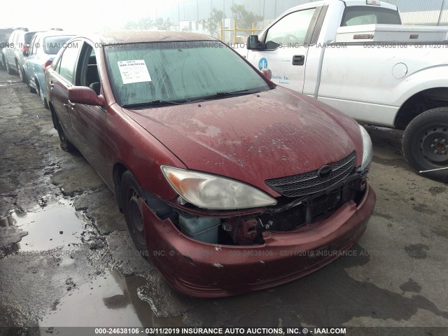 4T1BE32K52U059286 - 2002 TOYOTA CAMRY LE/XLE/SE RED photo 1
