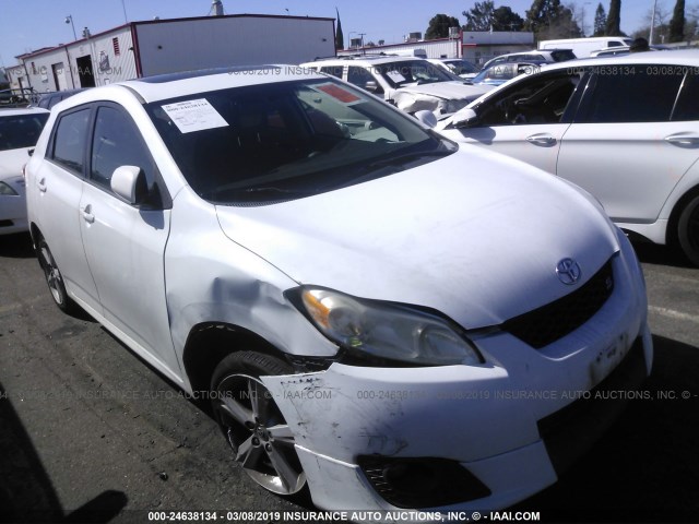 2T1KE40E09C012245 - 2009 TOYOTA COROLLA MATRIX S WHITE photo 1