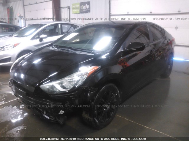 5NPDH4AEXBH026154 - 2011 HYUNDAI ELANTRA GLS/LIMITED BLACK photo 2