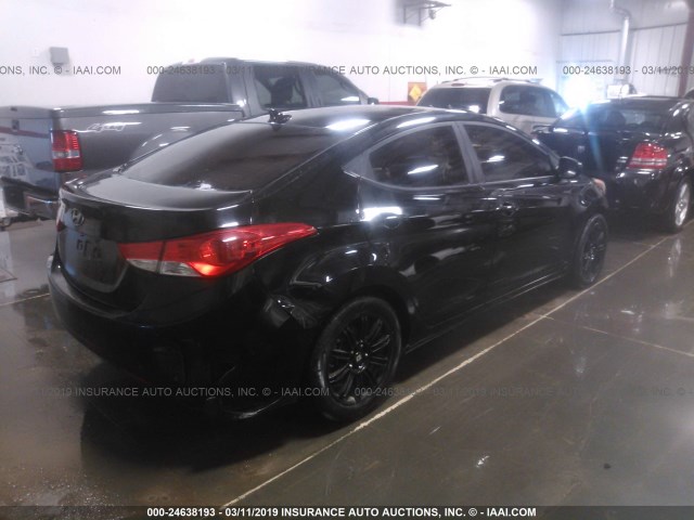 5NPDH4AEXBH026154 - 2011 HYUNDAI ELANTRA GLS/LIMITED BLACK photo 4