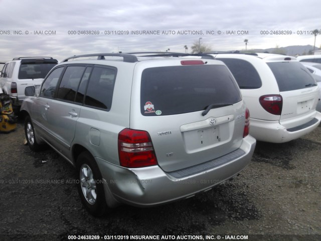 JTEGF21A130091845 - 2003 TOYOTA HIGHLANDER LIMITED SILVER photo 3