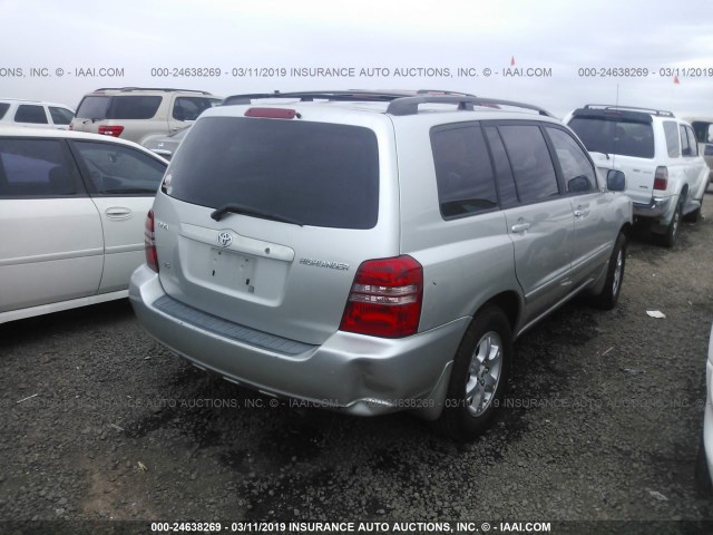 JTEGF21A130091845 - 2003 TOYOTA HIGHLANDER LIMITED SILVER photo 4