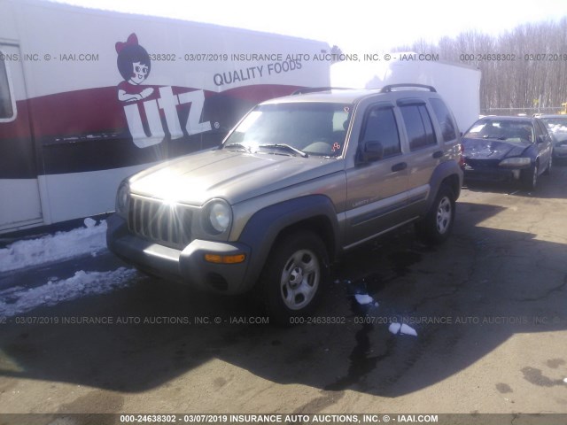 1J4GL48KX3W589489 - 2003 JEEP LIBERTY SPORT/FREEDOM BROWN photo 2