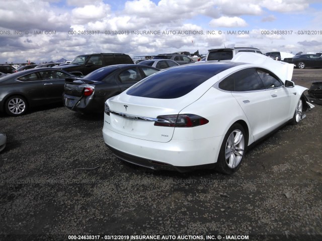 5YJSA1E24GF129215 - 2016 TESLA MODEL S WHITE photo 4