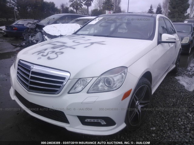 WDDHF7CB6AA033383 - 2010 MERCEDES-BENZ E 550 WHITE photo 2