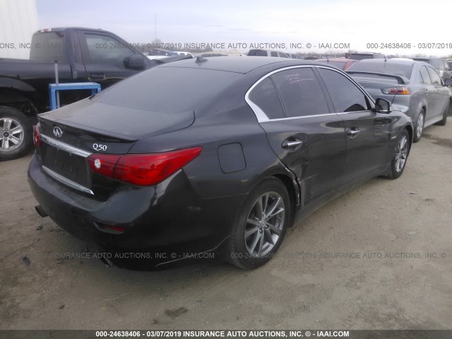 JN1AV7AP2EM691920 - 2014 INFINITI Q50 HYBRID PREMIUM/SPORT BLACK photo 4