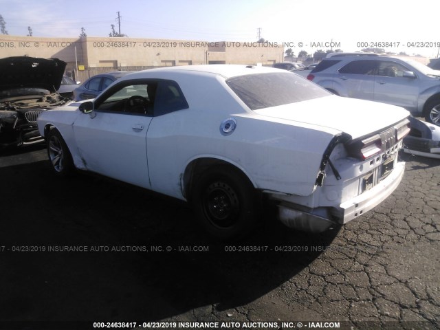 2C3CDZAG2GH107773 - 2016 DODGE CHALLENGER SXT WHITE photo 3