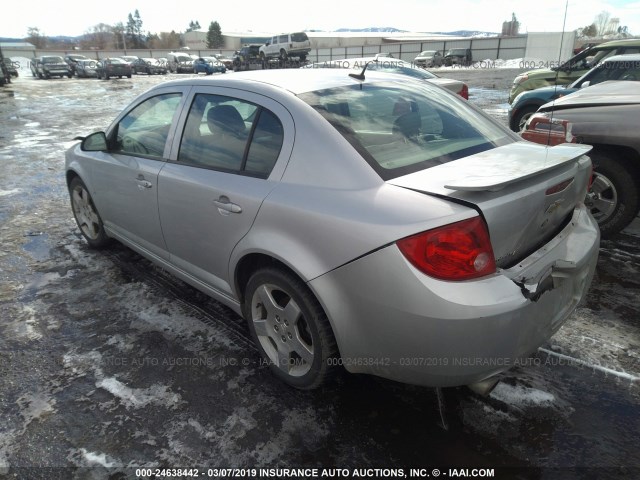 1G1AM58B487205165 - 2008 CHEVROLET COBALT SPORT SILVER photo 3