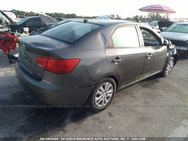 KNAFU4A23D5705449 - 2013 KIA FORTE EX GRAY photo 4