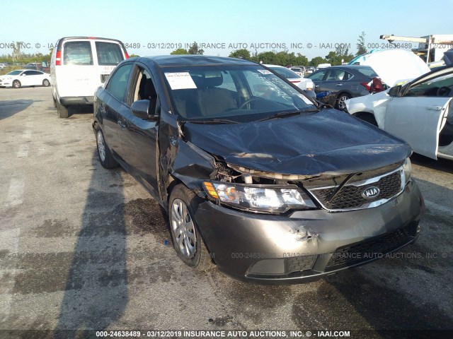 KNAFU4A23D5705449 - 2013 KIA FORTE EX GRAY photo 6