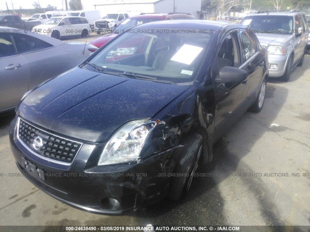 3N1AB61EX8L750499 - 2008 NISSAN SENTRA 2.0/2.0S/2.0SL BLACK photo 2