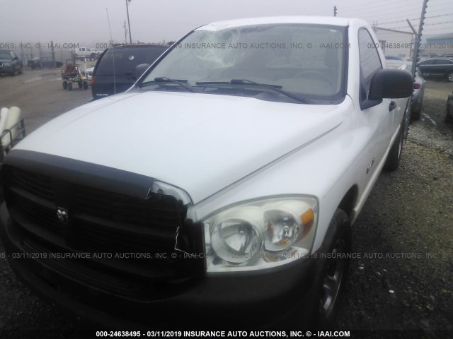 1D7HA16K28J126399 - 2008 DODGE RAM 1500 ST WHITE photo 6