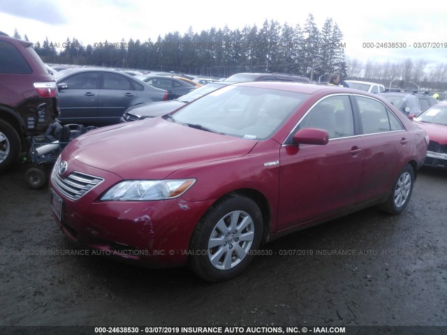 JTNBB46K873032251 - 2007 TOYOTA CAMRY NEW GENERATION HYBRID RED photo 2