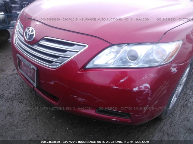 JTNBB46K873032251 - 2007 TOYOTA CAMRY NEW GENERATION HYBRID RED photo 6