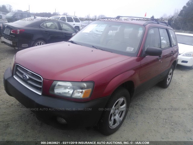 JF1SG63614H703496 - 2004 SUBARU FORESTER 2.5X RED photo 2