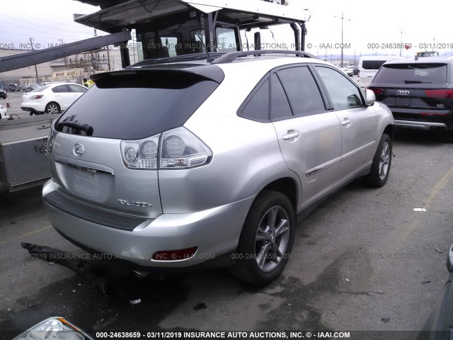 JTJHW31UX60015146 - 2006 LEXUS RX 400 SILVER photo 4