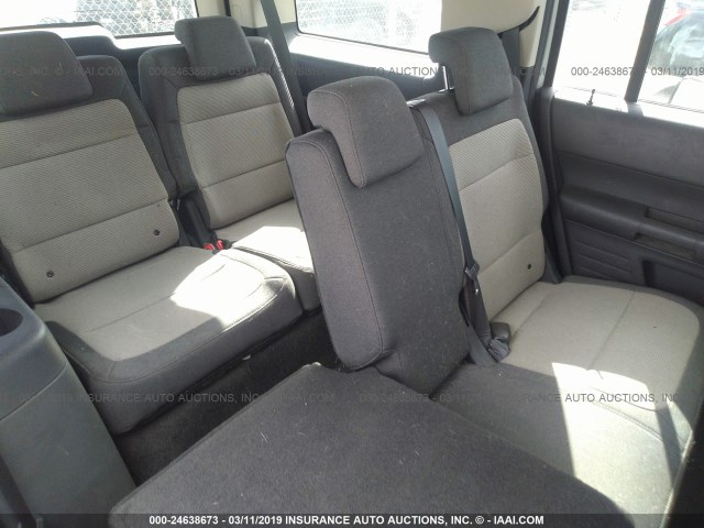 2FMGK5BC8BBD03621 - 2011 FORD FLEX SE SILVER photo 8