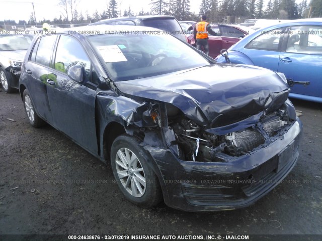 3VW217AU7FM014559 - 2015 VOLKSWAGEN GOLF BLACK photo 1